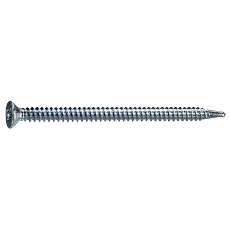 Midwest Fastener Self-Drilling Screw, #10 x 3 in, Zinc Plated Steel Flat Head Phillips Drive, 12 PK 931428